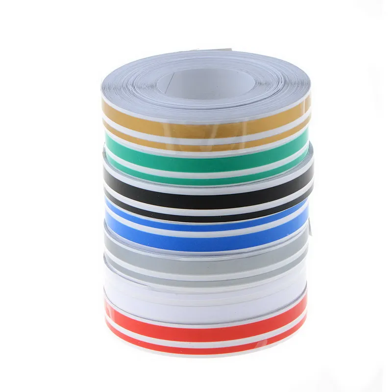 7 cores 4mm e 2mm 980cm fita listrada simplificada decalques adesivos para carro fita dupla linha decalque adesivos de vinil