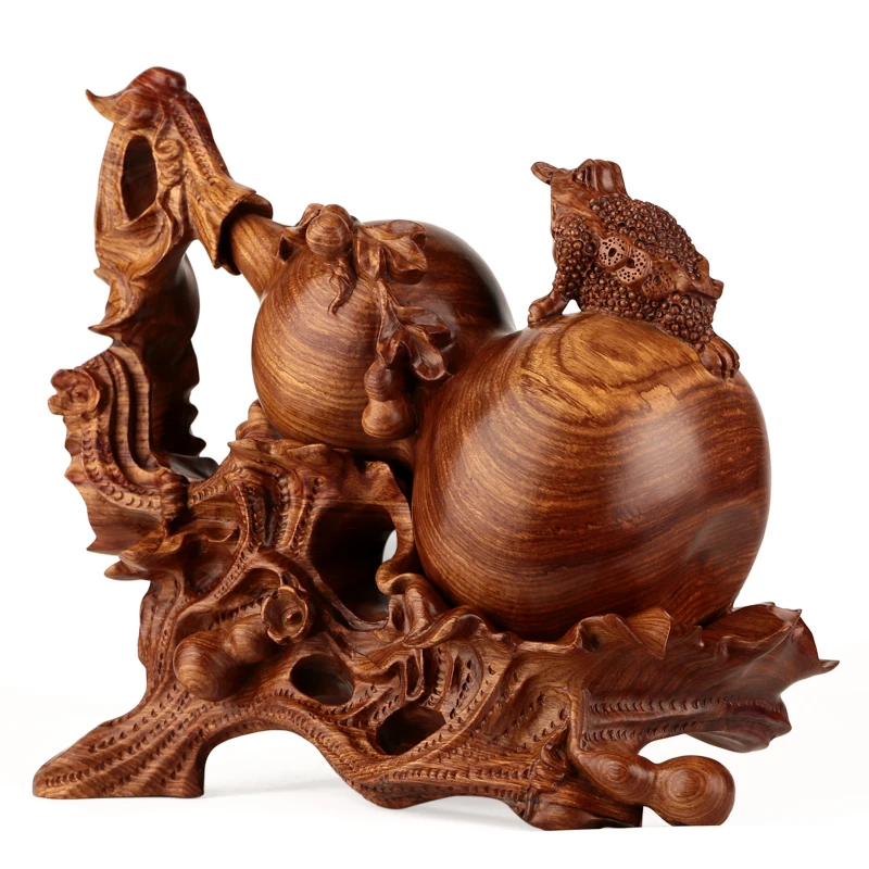 Rosewood crafts African rosewood solid wood carving creative ornaments Froude gourd decoration Home Furnishing toad