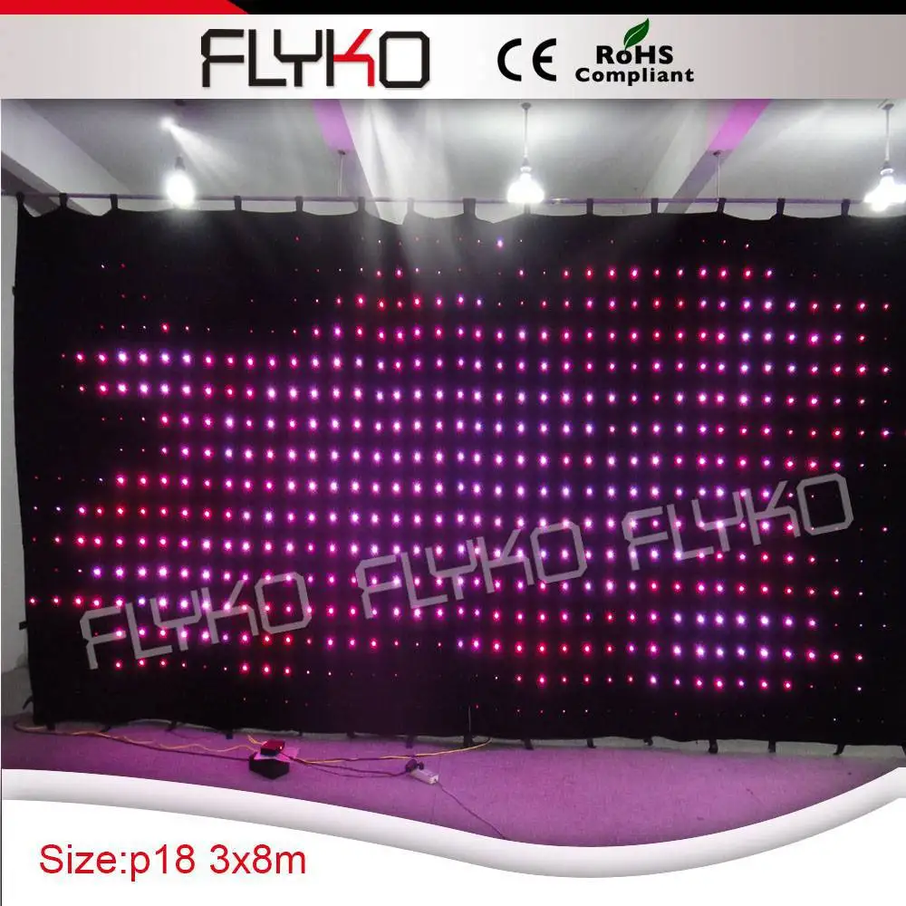 

GuangZhou stage led DJ stage backdrop for christmas video curtain