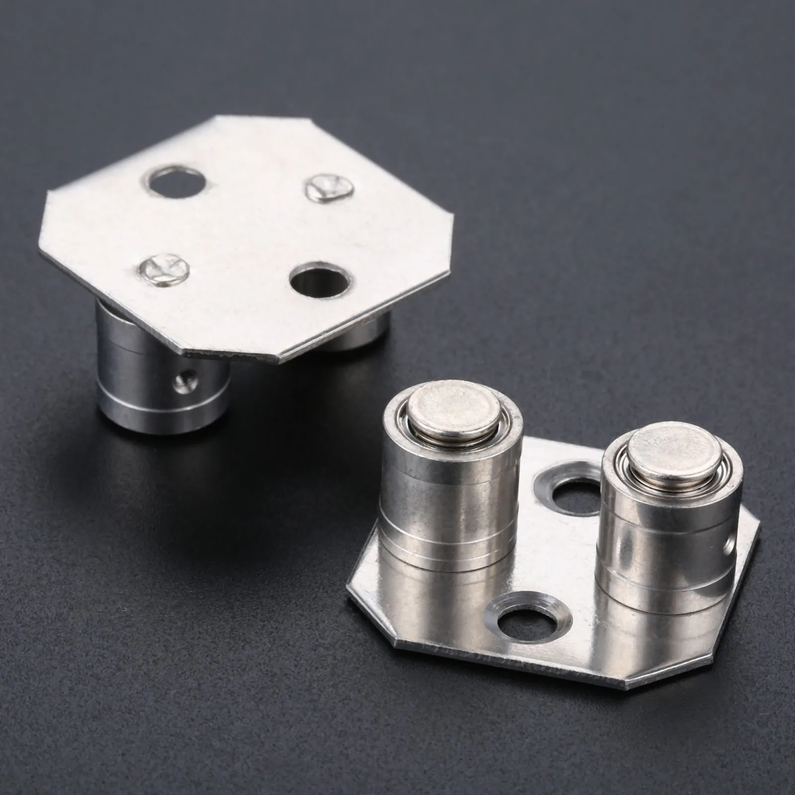 2Pcs Sliding Door Guide Locator Twin-shaft Retainer Hanging Pulley Rail Guide Locator Stainless Steel 31x31x14mm