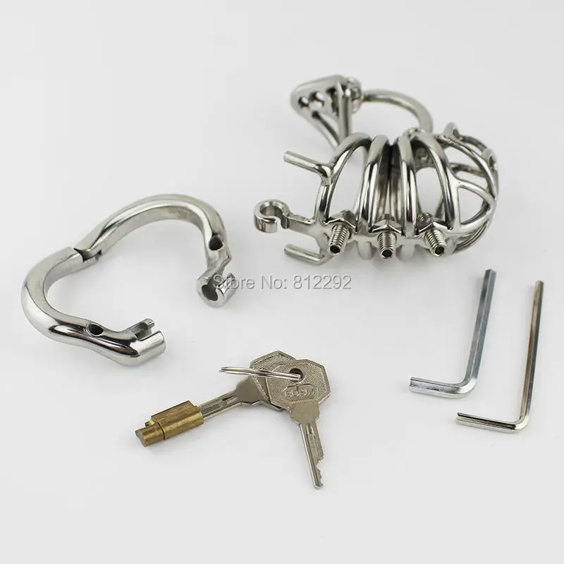 Male Chastity Belt Stainless New Design Steel Chastity Cage Metal Penis Lock With Adjustable Testicular Separated Hook Device