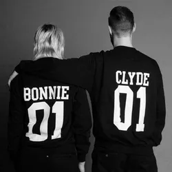 Bkld 2024 Herbst schwarz bonnie & clyde 01 bedruckte Hoodies Frauen Männer Sweatshirt Liebhaber Paare Hoodie Sweatshirt lässig Pullover