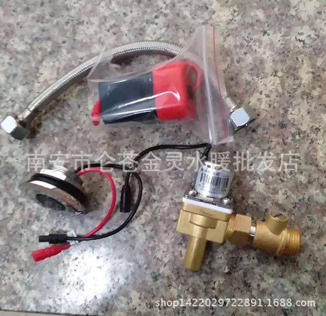 Imagem -03 - Indução Automática Mictório Cabeça de Indução Circular Placa Circuito Válvula Solenóide Integrado Sensor Mictório Cabeça Conjunto Dc6v