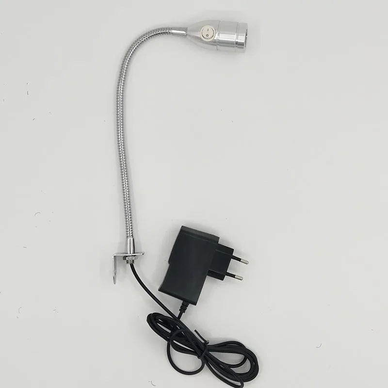 lampada de leitura com gola de ganso de 2w led refletor para cama cabecote de luz 01