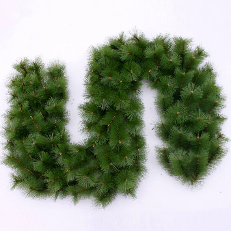 2.7m Christmas garland green pine needle decoration Christmas ornaments Christmas decorations for home MAT PET free shipping