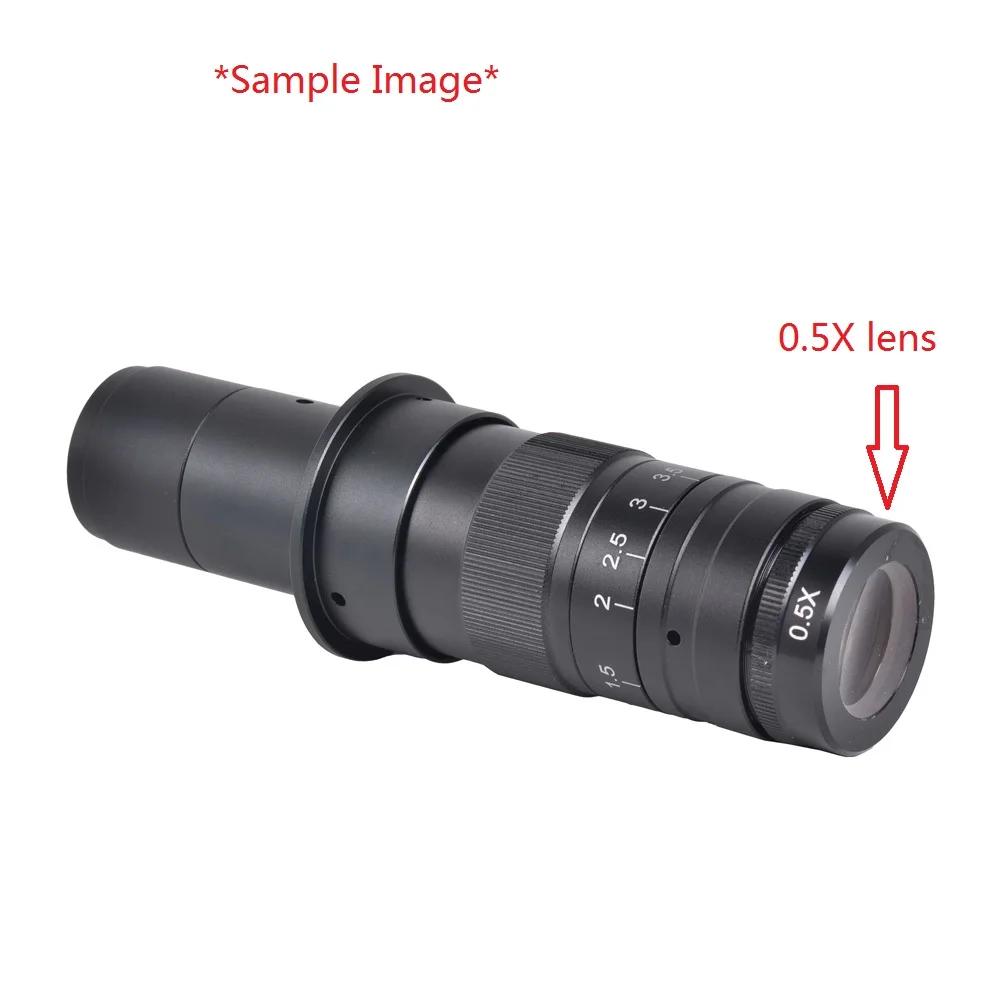 0.5X / 2.0X / 0.3X Barlow Auxiliary Objective Glass Lens For XDC-10A 180X 300X C-MOUNT Lens Industry Video Microscope Camera