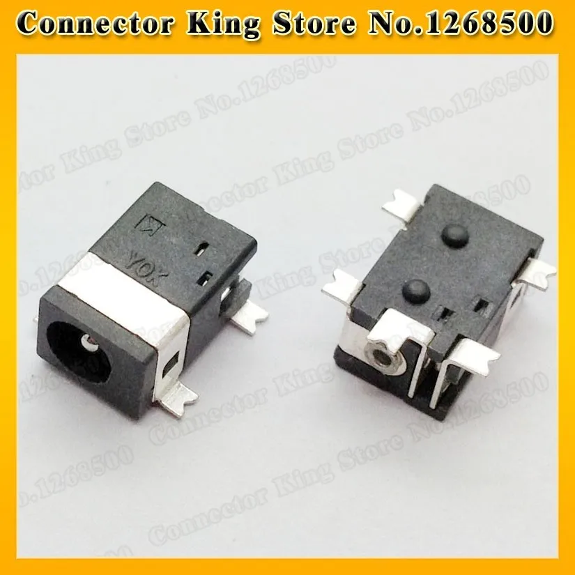 ChengHaoRan 1 Piece DC Jack Connector Socket, 5pin SMT, Hole dia 3.5mm Pin 1.35mm, Size 10x5.4x4mm,DC-060