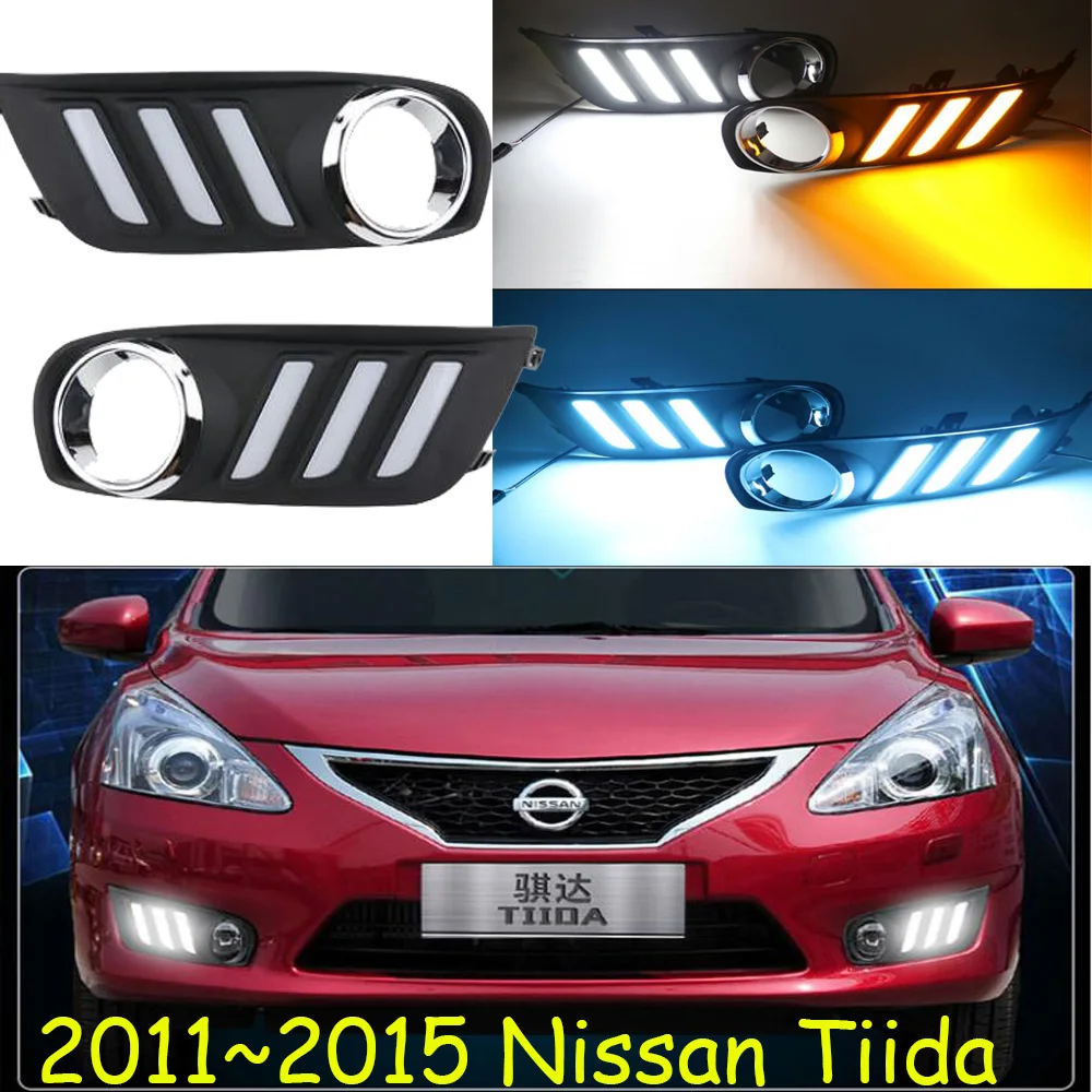 

Micra Bumper lamp for Nissan Tiida DRL 2011~2015year car accessories Tiida daytime light Micra Tiida fog light