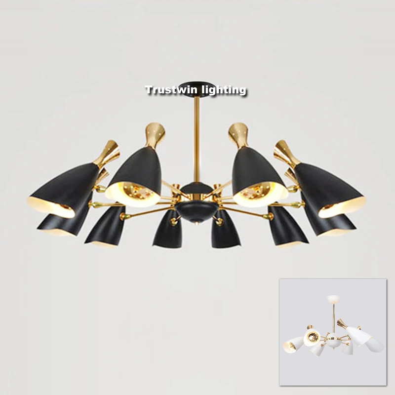 Delightfull duke nordic golden black LED pendant Lamp light post modern stylish creative foyer living dining room pendant light