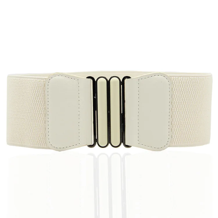 Simple ultra wide female decoration Korean version of the lady to buckle waist closure fashion joker belt 7.7*65CM