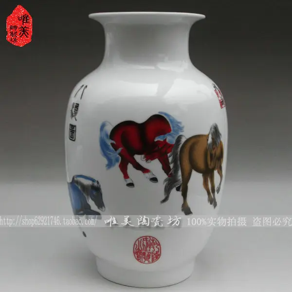 

Jingdezhen ceramic high-grade enamel vase / 8 figure ceramic bottle/furnishing articles of handicraft