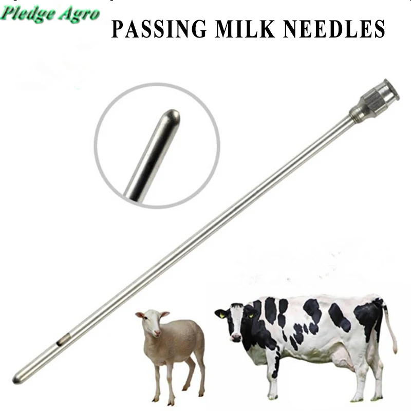 16*75 20*80 25*100 Livestock Animal Milking Pass Needle Long Through Syringe Cow Goat Beast Filling Ranch Equipment