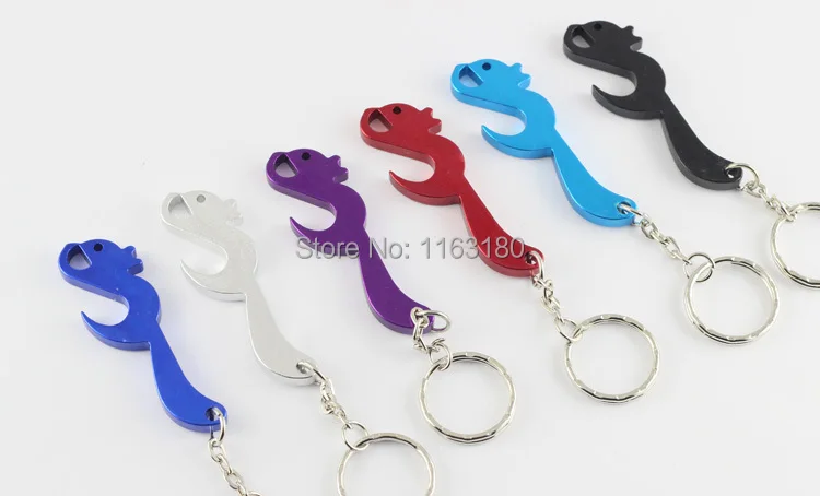 

1000 pcs/lot outdoor promotion gift keychain aluminum alloy can bottle opener keyring-squirrel shape free shipping