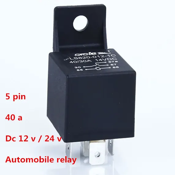 5 Pin 40A Waterproof Car Relay Long Life Automotive Relays Mayitr Normally Open DC 12V/24V Relay for Head Light Air