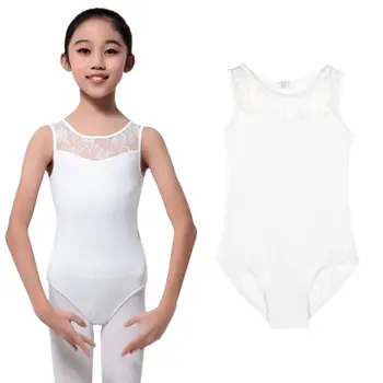 Baumwoll spitze schwarzer Tank Tanz Trikot mit offenem Rücken Mädchen Ballett Tanz kleidung Damen Kostüm Bodysuit Dame.