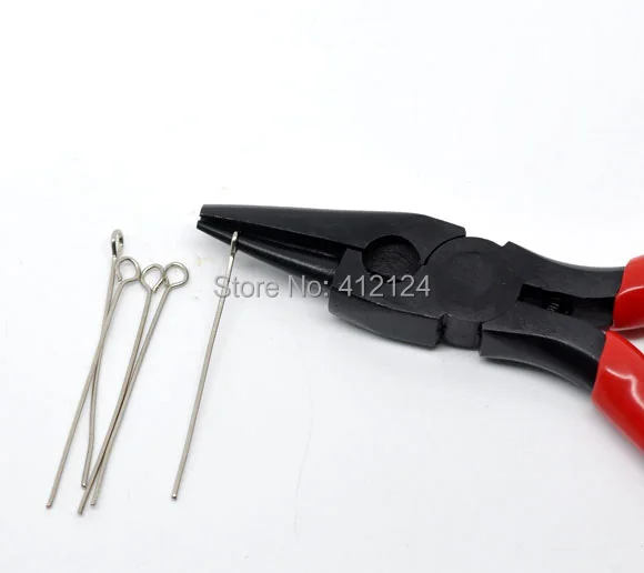 1Pc Round Nose and Concave Pliers Stainless Steel Beading Jewelry Tool 12.5cm