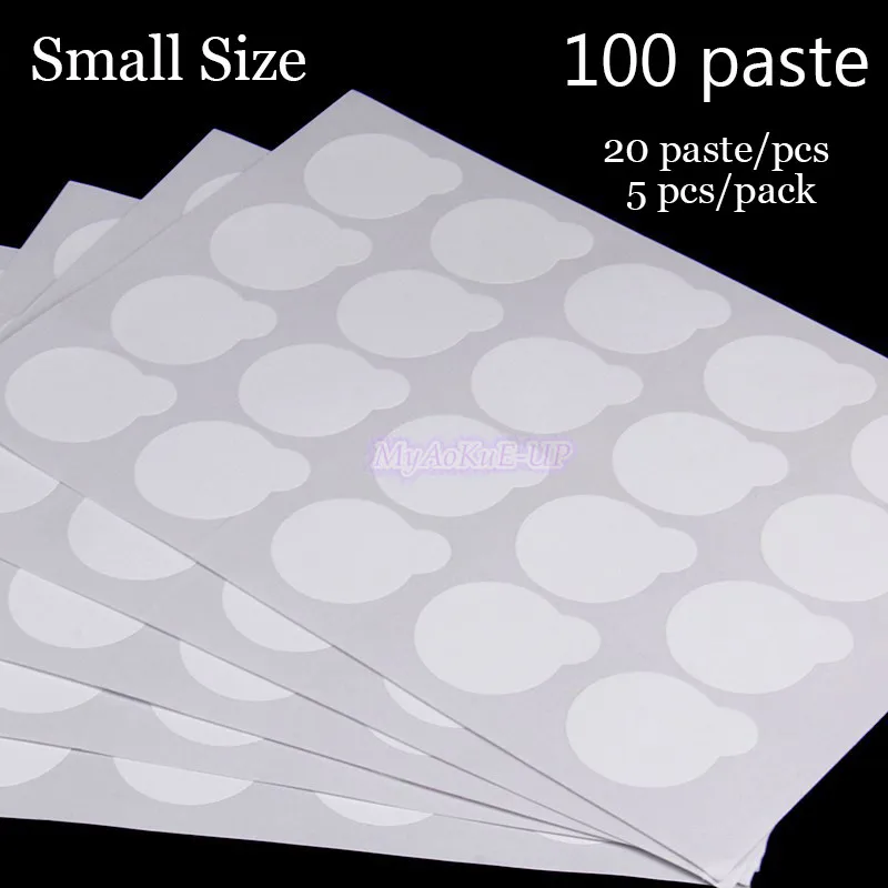 5/10 blätter Wimpern Kleber Halter Palette Kleber Papier Patches Aufkleber Für Wimpern Verlängerung Einweg Kleber Papier Pad Auge Aufkleber – Detail 5