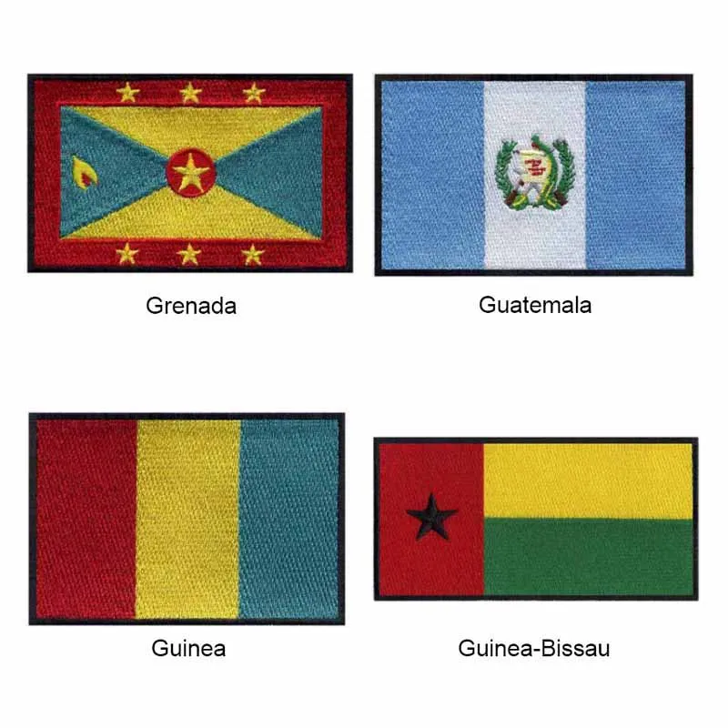 7.62cm wide Hungary Georgia,Greece,Guinea embroidery flag patch applique badge/world flag patch/country