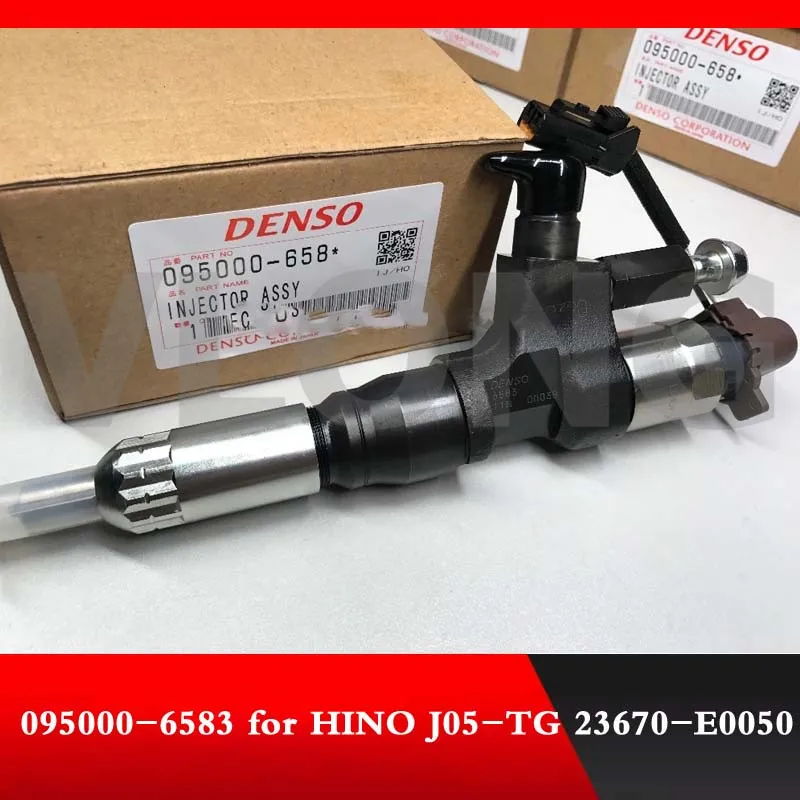 High Quality Genuine New Engine Common Rail Fuel Injector 095000-6583 0950006583 23670E0050 23670-E0050 For HINO J05 J05C J05E