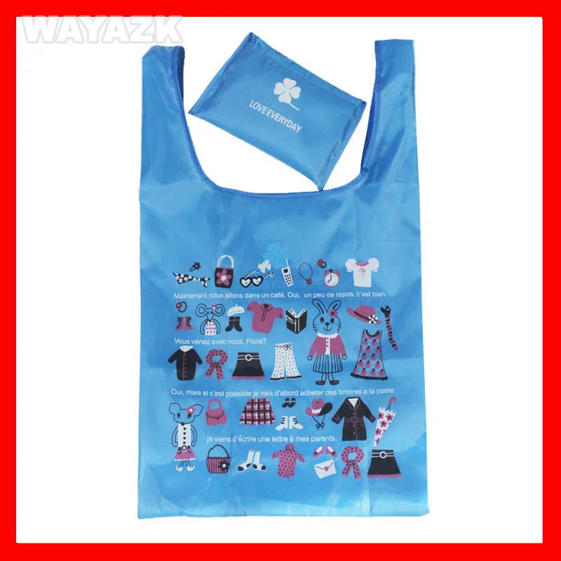 

(100pcs/lot) 210D foldable shopping bag nylon