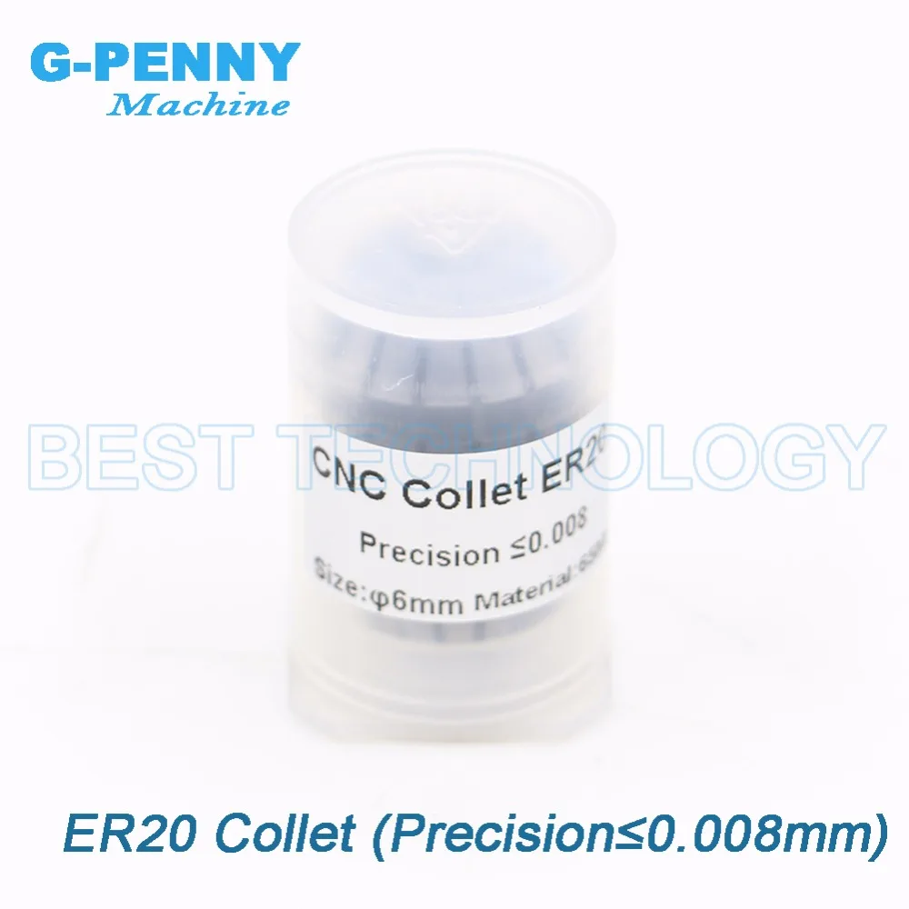 G-Penny 1pcs ER20 Spring Collet Chuck Precision 0.008mm for CNC Milling Lathe Tool Spindle Motor