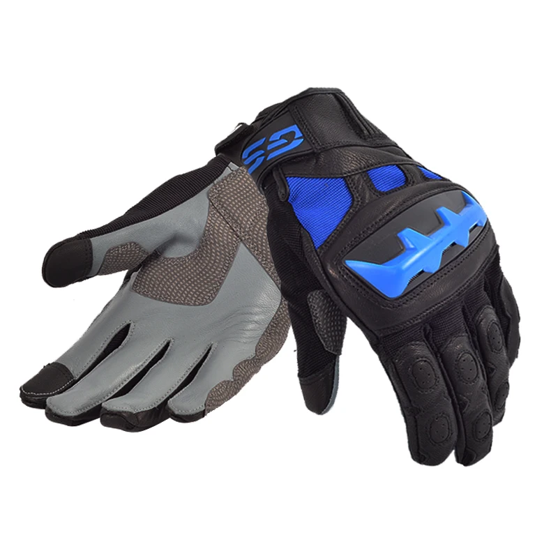 

Team Racing Motocross Motorcycle Gloves for BMW Motorrad Bike Leather Gloves Black Blue