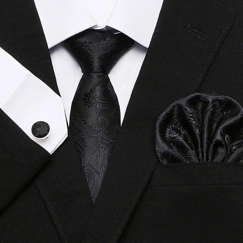 Corbatas clásicas de Cachemira Floral para hombre, corbatas de seda de lujo para traje de negocios y boda, 7,5 cm de ancho, 2018-S04