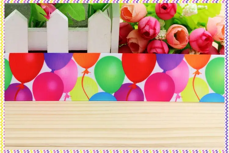 DUWES 1.5''  balloon printed grosgrain ribbon hair bow headwear party decoration wholesale OEM 38mm H4243