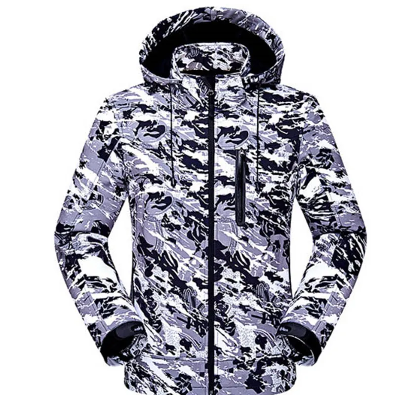 

Outdoor men's soft shell thin waterproof breathable camouflage coat couples mountaineering travel fleece jacket clothes outwear