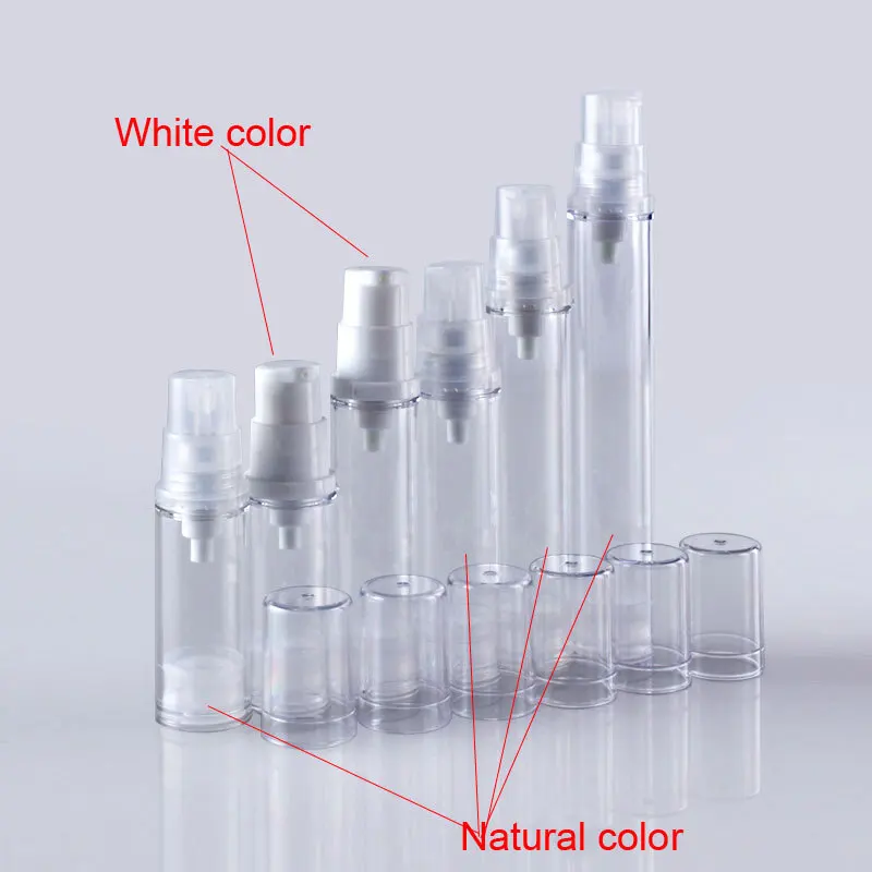 10ml empty small airless cream bottle container with pump 10cc airless pump bottles ,empty cosmetic travel size airless bottles