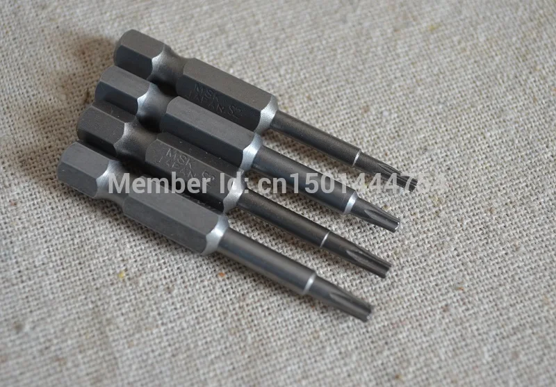 

New 5pcs 1/4" T5 S2 Screwdriver bit TORX Bit tools Magnetic Screwdriver bit Air tools