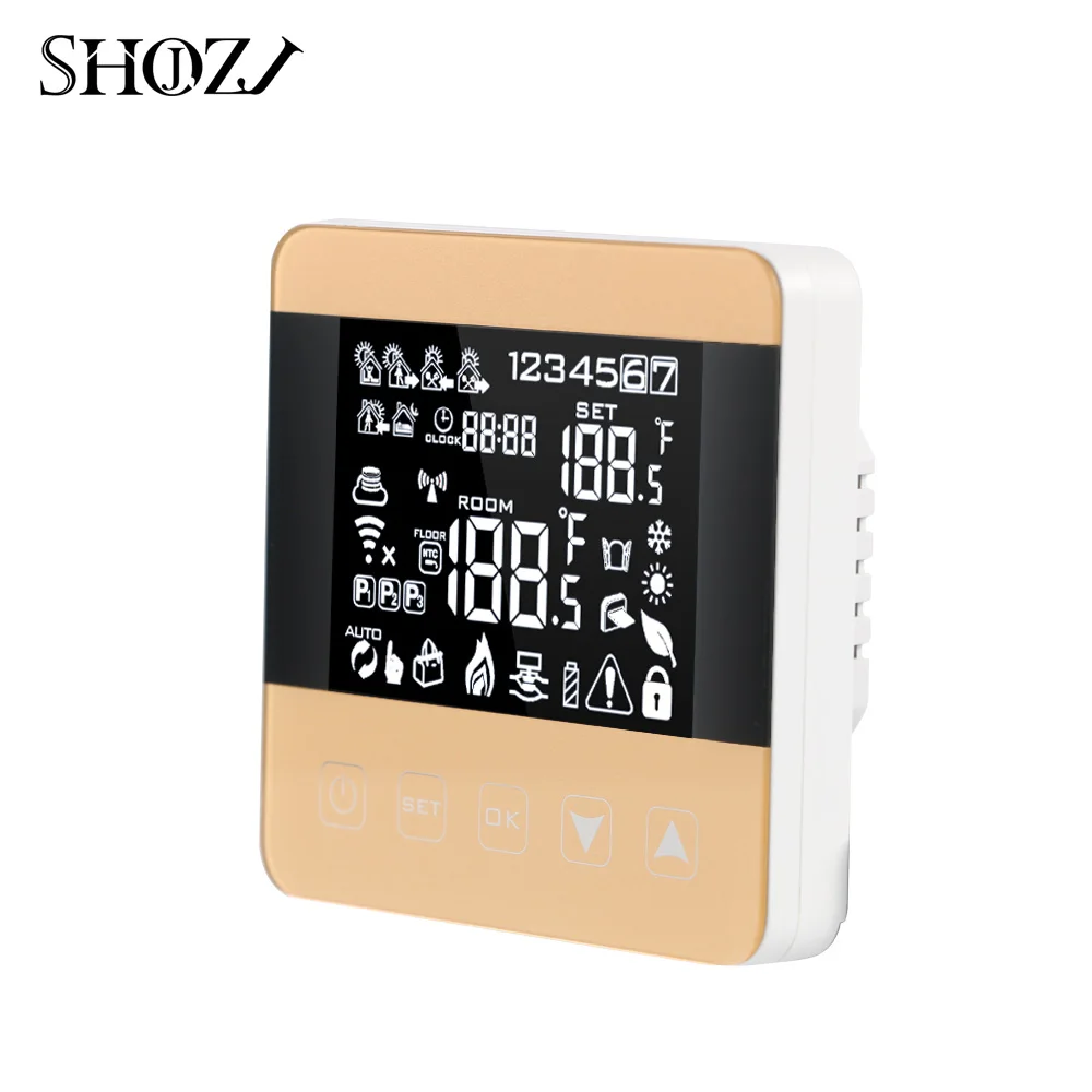 SMART TUYA WiFi Thermostat for Water/Electric Heating Temperature Regulator Weekly Programmable Touch Screen LCD Display Room