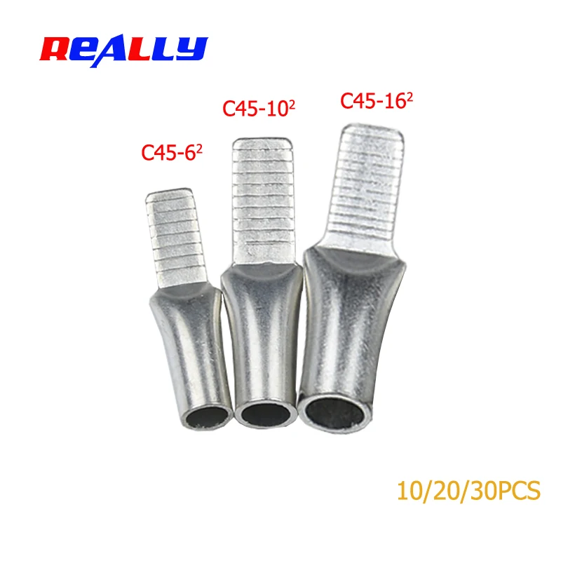REALLY C45-4/6/10/16mm2 Copper Tin Plated Circuit Breaker plug Pin-Shaped Cable Wire Lug Insert Crimp Terminal
