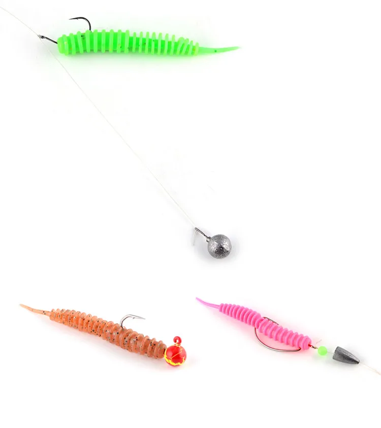 Dance Worm Soft Bait Fishing Lure 6.5/7.5/8.5cm Straight Needle Tail Sinking Artificial Lures Bass Mandarin Culter 16-20 Pieces