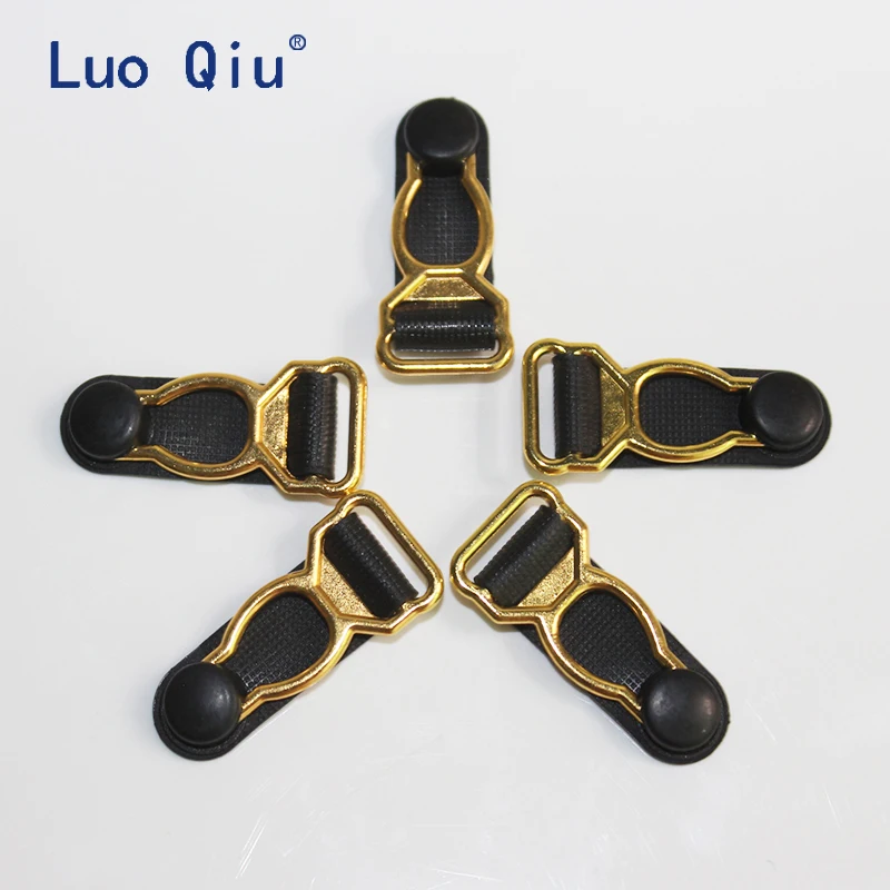 

Luo Qiu золотые металлические + черные полипропиленовые 1,2 см зажимы для подвязки зажимы для одежды аксессуары для шитья 100 шт./лот зажимы для подвязки