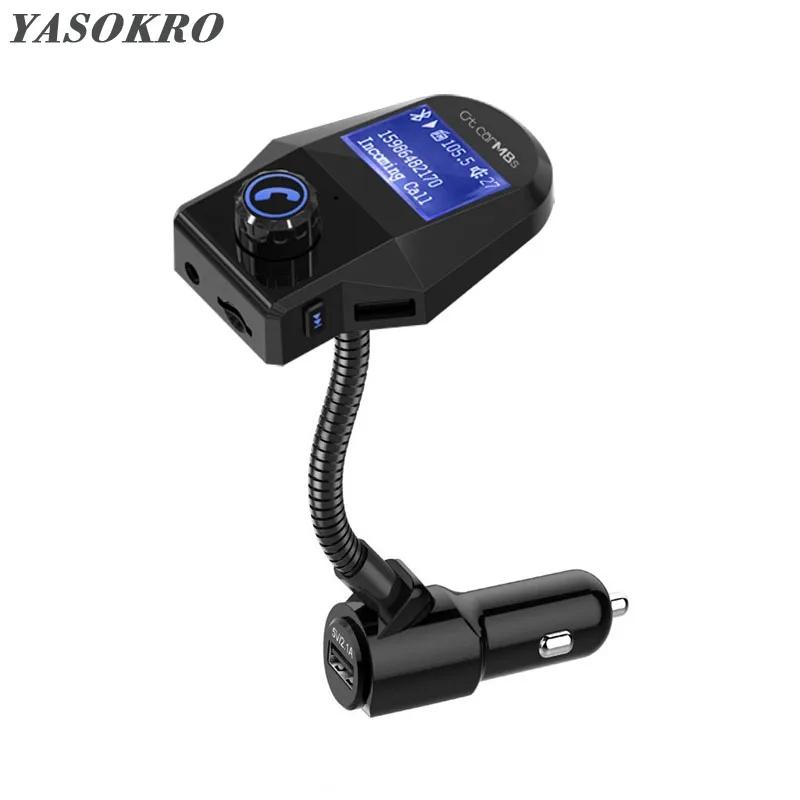  FM Transmitter Bluetooth Modulator HandsFree Car Kit with 3.1A Dual USB Car Charger Car MP3 Audio Player for IPhone X/8