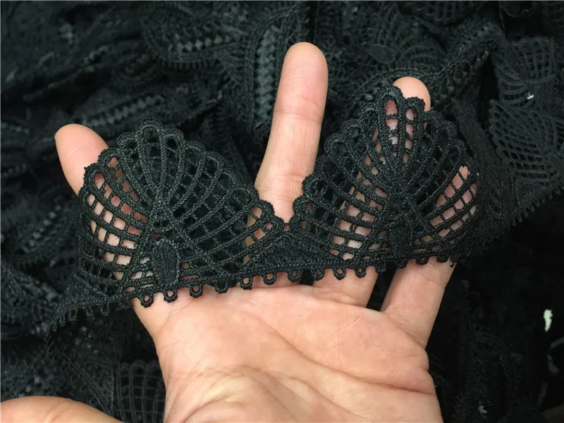 

70yards Black Polyester chemical Lace Victorian lace Trim,wide4.5cm diy crafted sewing wholesale