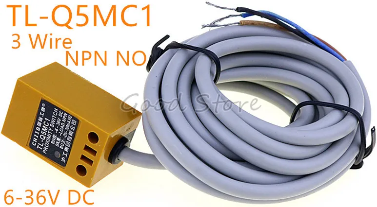 Free Shipping 1PCS TL-Q5MC1  300mA NPN NO DC 6-36V Inductive Proximity Switch Sensor Normal Open Yellow