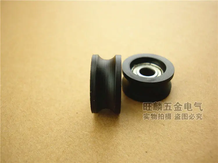 high quality PA66+30% fiberglass coated ball bearings 696zz embedded bearing +U groove Total Diamater: 6*21*10mm