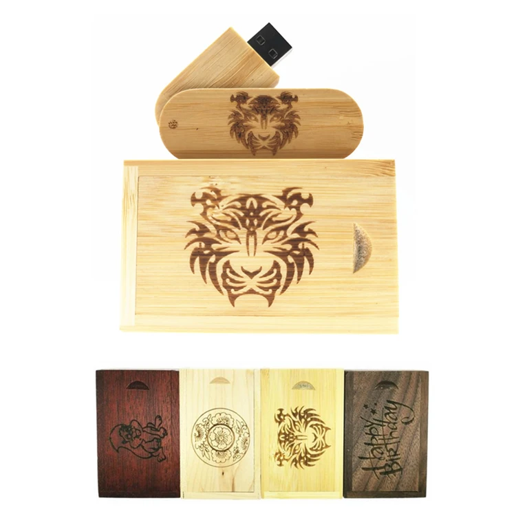 

One pcs Free LOGO wooden usb + box usb Flash Drive pendrive 4gb 8gb 16gb 32gb 64gb photography wedding gift free logo