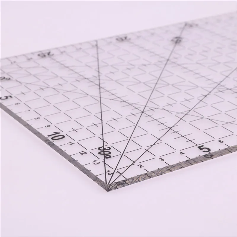 Patchwork Ruler Office Stationery School Supplies 15x30x0.2cm Acrylic Material Patchwork Ruler High-grade Sewing Tools