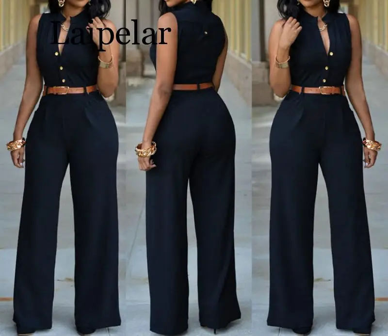 Laipelar Nữ Cổ Chữ V Quần Ống Rộng Rompers Nữ Jumpsuit Gợi Cảm Bộ Đồ Bay Jumpsuits Nữ 2019 Phụ Nữ Áo Liền Quần Plus Kích Thước