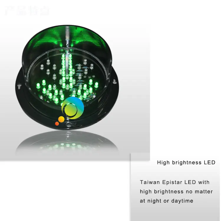 Factory direct price customized pattern 125mm red cross green arrow LED traffic light