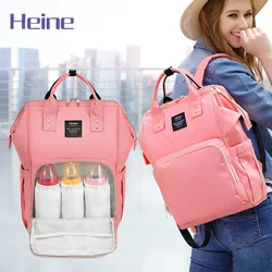 Heine Mode Mumie Mutterschaft Windel Tasche Marke Große Kapazität Baby Tasche Reise Rucksack Designer Pflege Tasche für Baby Pflege H10182