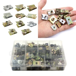 Car Fixed Self-tapping Screw Metal U-Type For Fender Bumper Leaf board Auto Fastener Metal Clips Box
