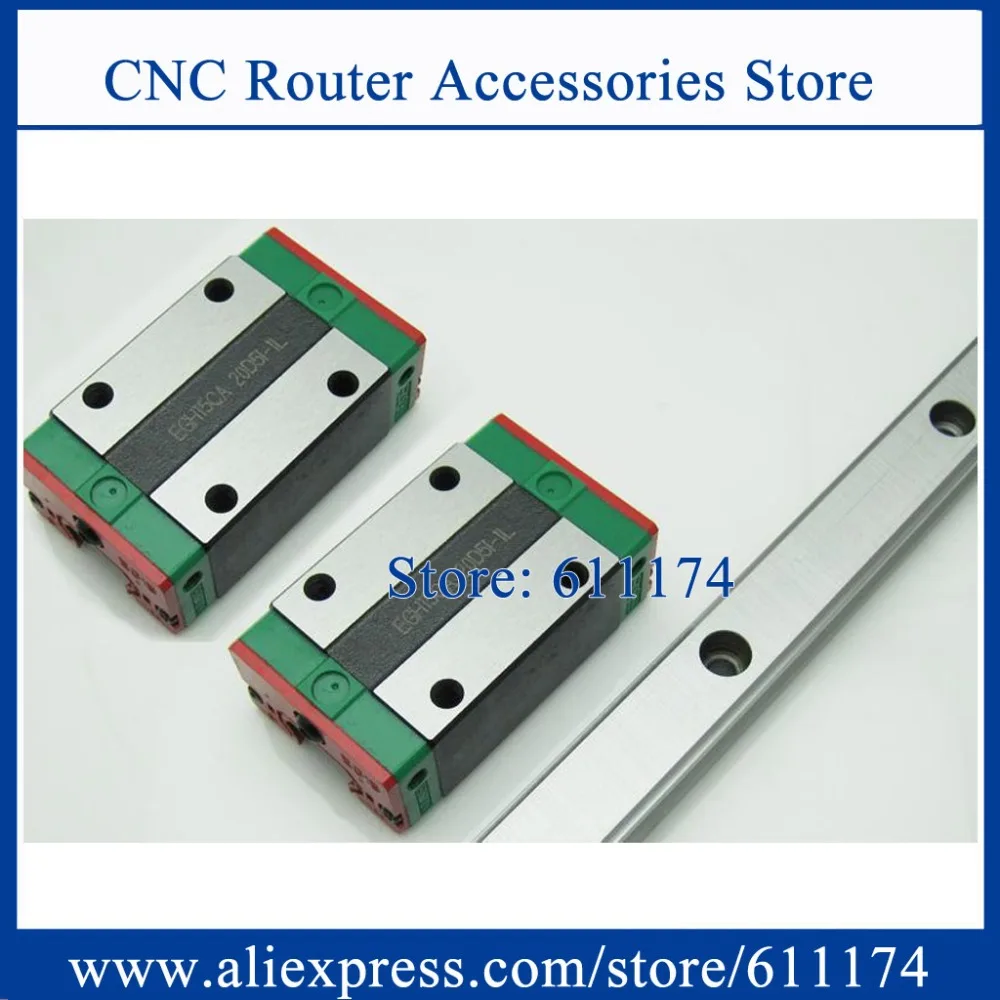 

100% Original HIWIN Linear Guide Rail HGR15 L-1000mm + 2pcs HGH15CA/HGW15CC linear bearing slider blocks