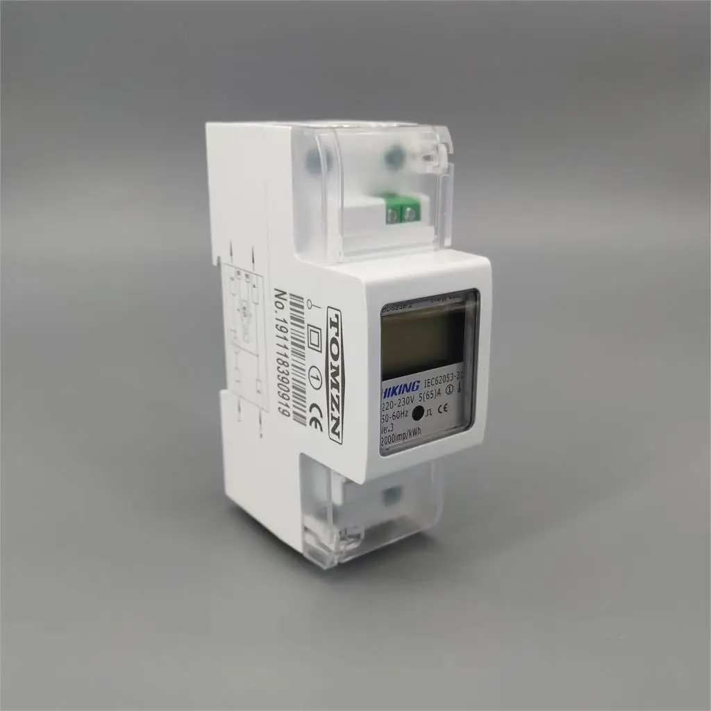 5(65)A 230V 220V 50HZ 60HZ DDS238-2 Single phase Din rail KWH Watt hour din-rail energy meter LCD