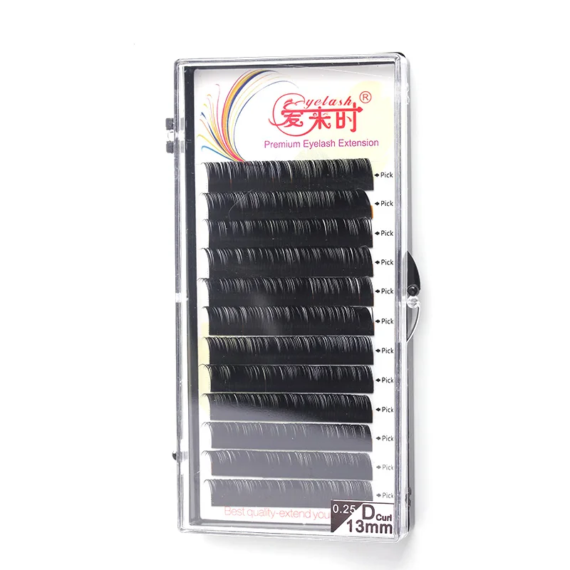 NEWCOME 12 Row Eyelash Extension Natural Individual Lashes Artificial Eyelashes Soft Eye Lashes Thick Volume Lashes Makeup Tools