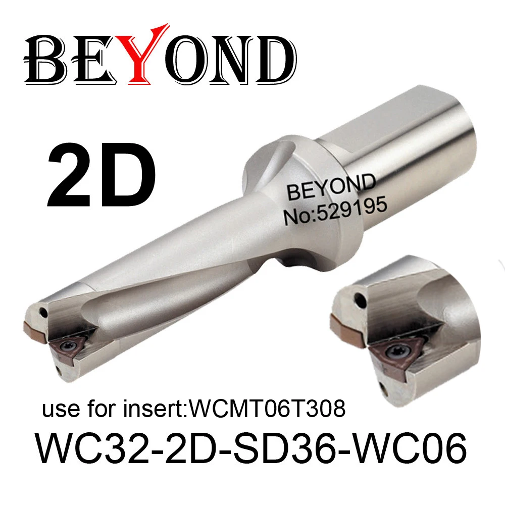 

BEYOND WC 2D 36mm 36.5mm WC32-2D-SD36-WC06 SD36.5 U Drilling Drill Bit Carbide Inserts WCMT WCMT06T308 Indexable Lathe CNC Tools