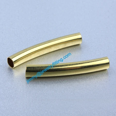 

Jewelry findings Raw Brass matel spacer tube beads Pave tube beads tube Bar 5*34*0.2mm